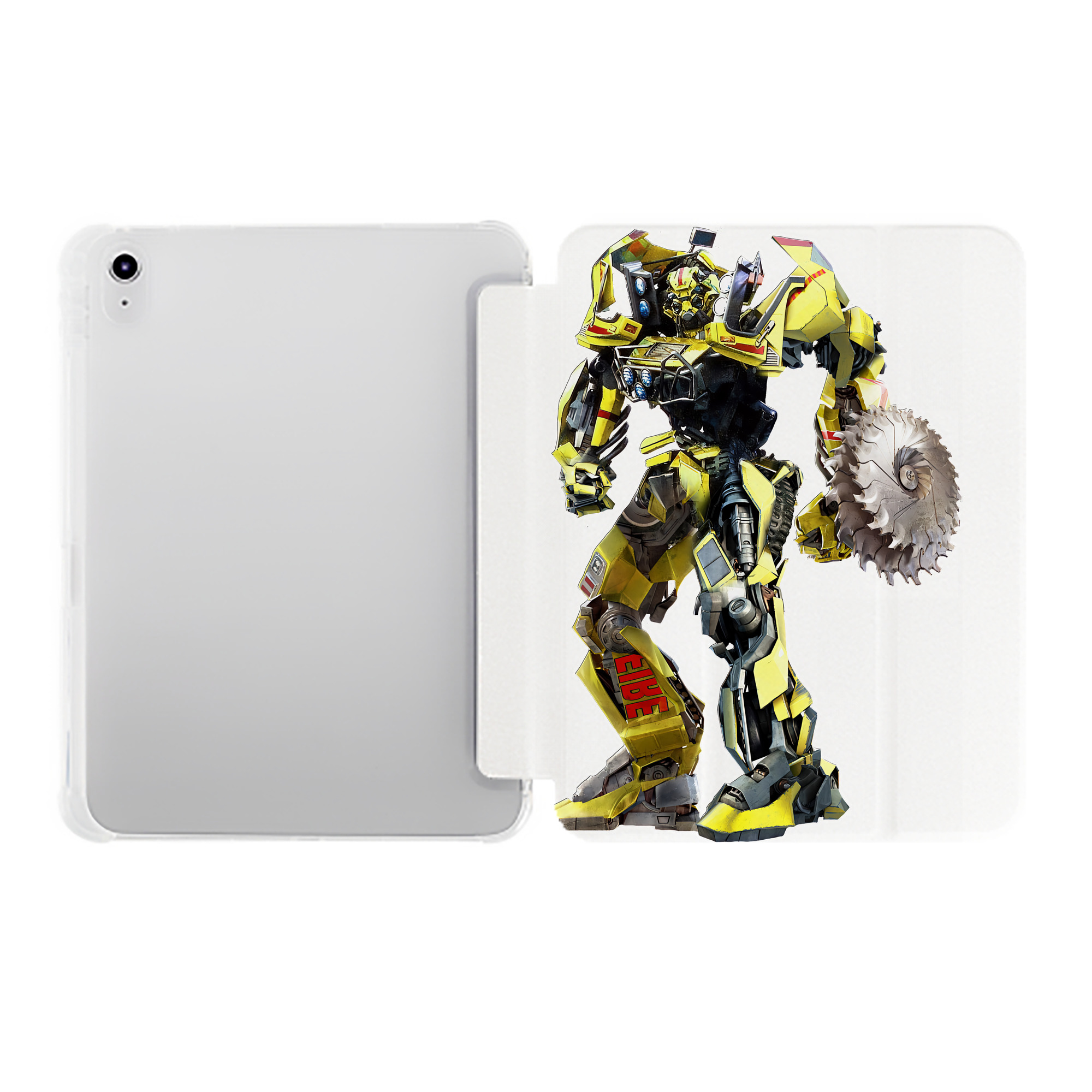 （画像用） Transformers トランスフォーマー IPad ケース ペン収納付き 三つ折りスタンド PUレザー×シリコン 対応機種9.5/10.5/10.9インチ